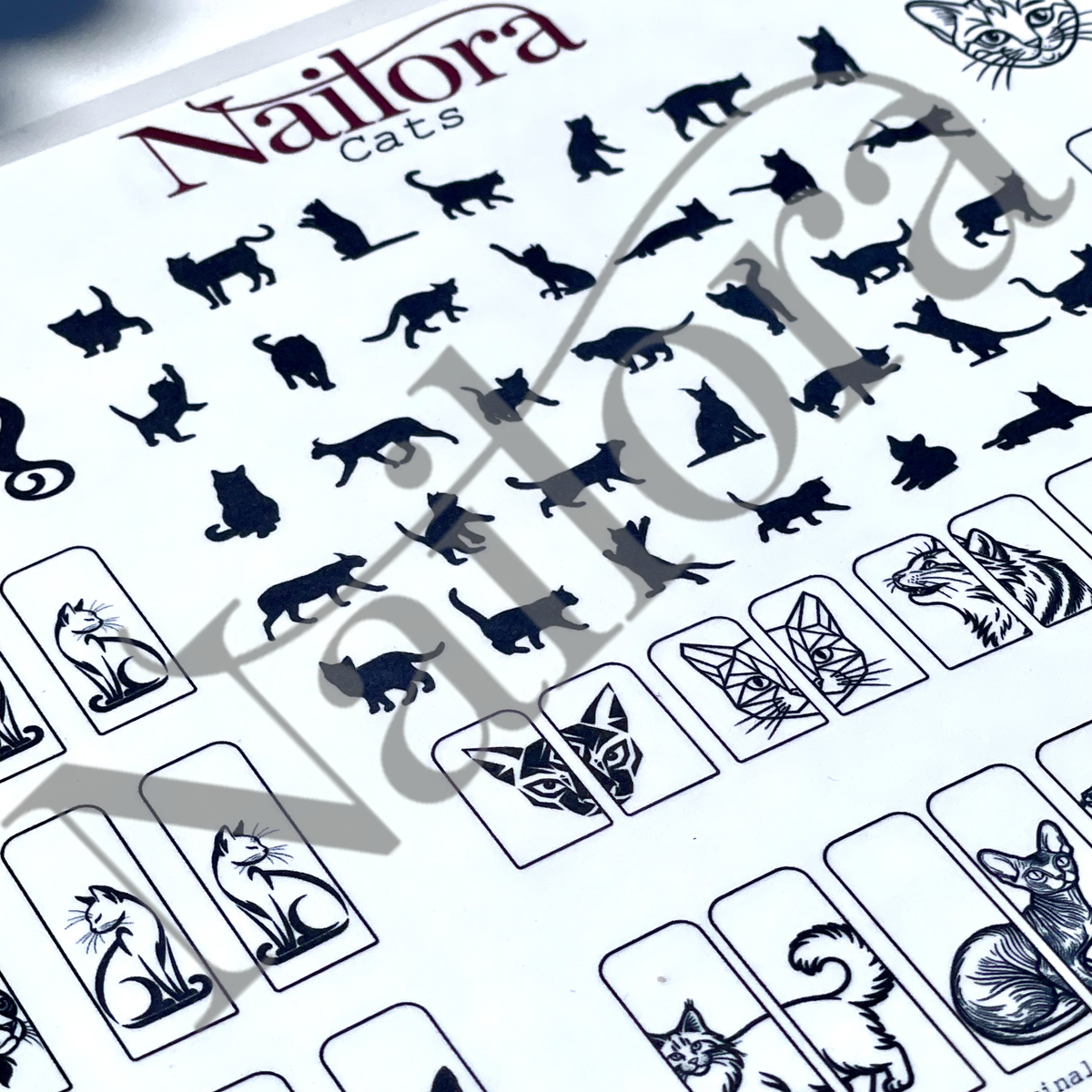 Cats — C1 Laminated Nail Art Creation Sheet