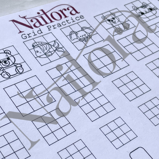 nailora practice nail art sheet